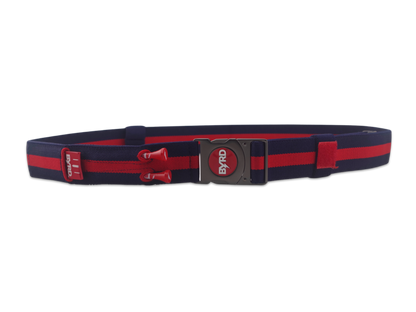THE BYRD GOLF BELT ✶ Blue / Red Stripe