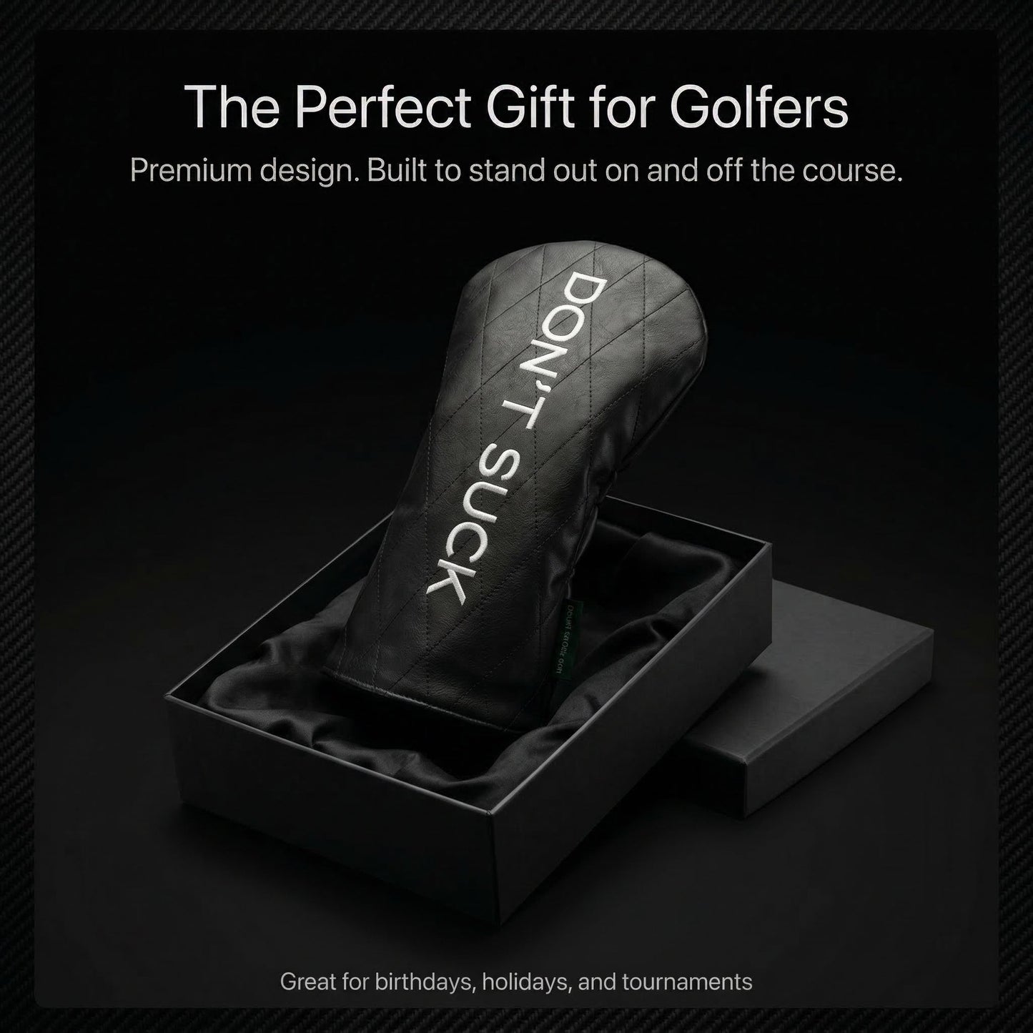 Don’t Suck™ Driver Headcover — Premium Black Diamond Quilted Fit (460cc)