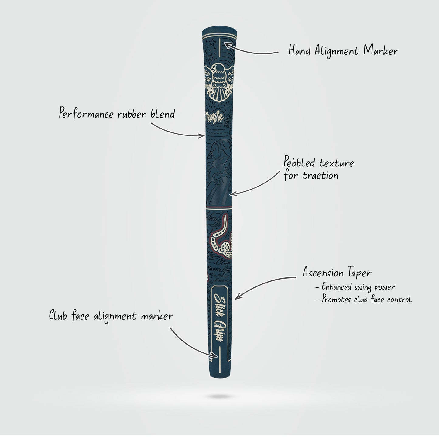 Stick Grips Golf Patriot Golf Grip (Blue)